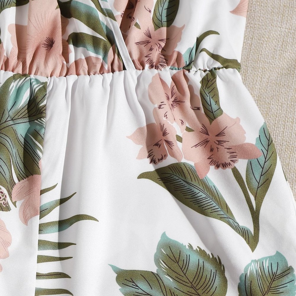 New Surplice Neck Floral Cami Romper - Picture 3 of 5